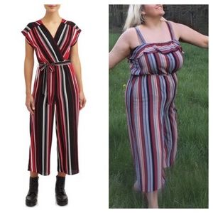 2 Striped Jumpsuits